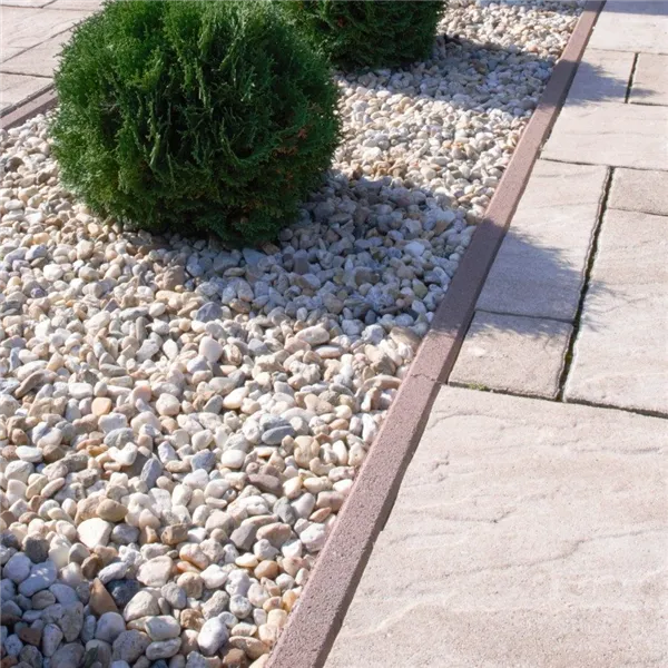 SEMMELROCK METRA 5 / chodníkový obrubník 100x5x20 cm, horní plocha rovná - karamelová