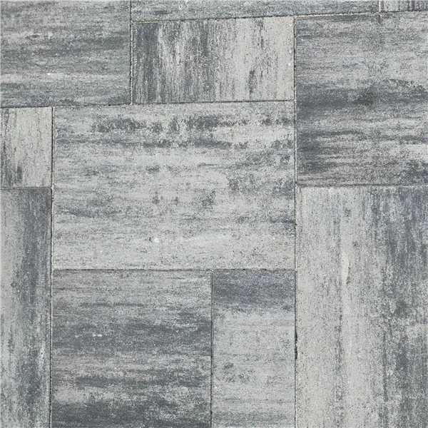 SEMMELROCK CITYTOP Grande kombi / dlažba s mikro zkosenou hranou, výška 6 cm - bíločerná