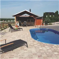 SEMMELROCK APPIA ANTICA / dlažba otloukaná 19,2x15,1x8 cm, nášlapná vrstva v jemném stínování - lávově červená melír.