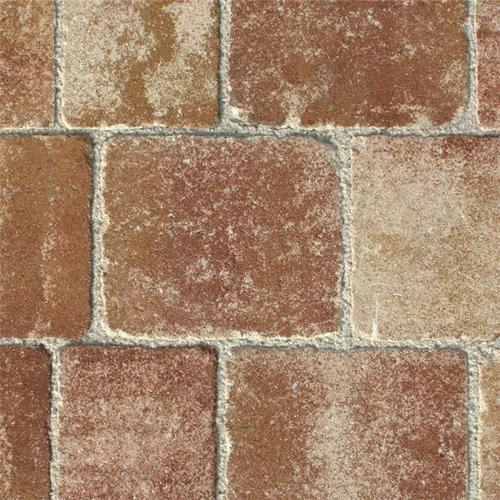 SEMMELROCK APPIA ANTICA / dlažba otloukaná 19,2x15,1x8 cm, nášlapná vrstva v jemném stínování - lávově červená melír.