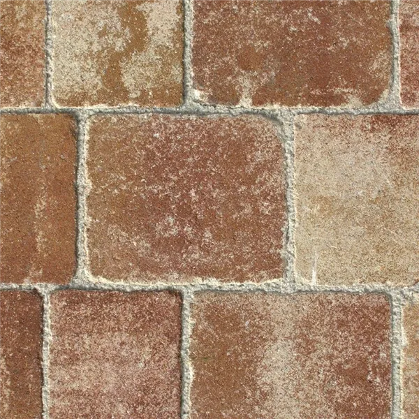 SEMMELROCK APPIA ANTICA / dlažba otloukaná 19,2x11,3x8 cm, nášlapná vrstva v jemném stínování - lávově červená melír.