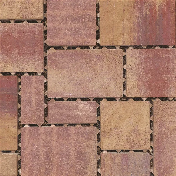 SEMMELROCK CITYTOP Eko Kombi protect / dlažba se zkosenou hranou, výška 6 cm - triomix podzim