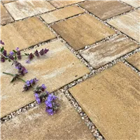 SEMMELROCK CITYTOP Eko Kombi protect / dlažba se zkosenou hranou, výška 6 cm - bíložlutokaramelová