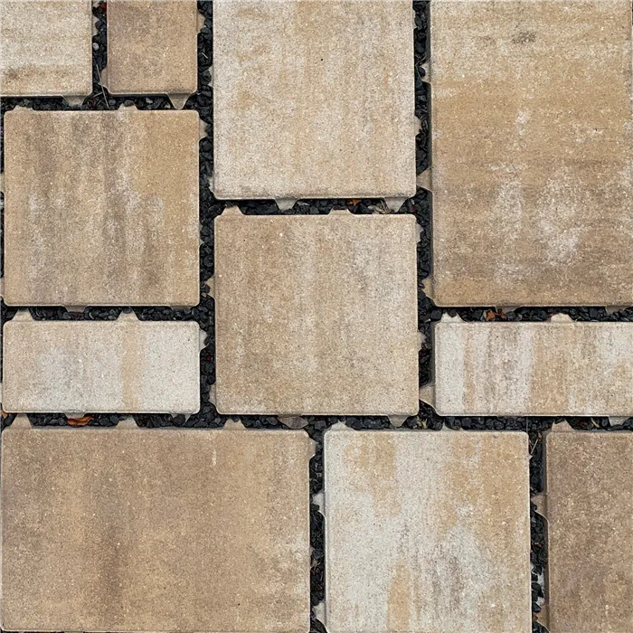 SEMMELROCK CITYTOP Eko Kombi protect / dlažba se zkosenou hranou, výška 6 cm - bíložlutokaramelová