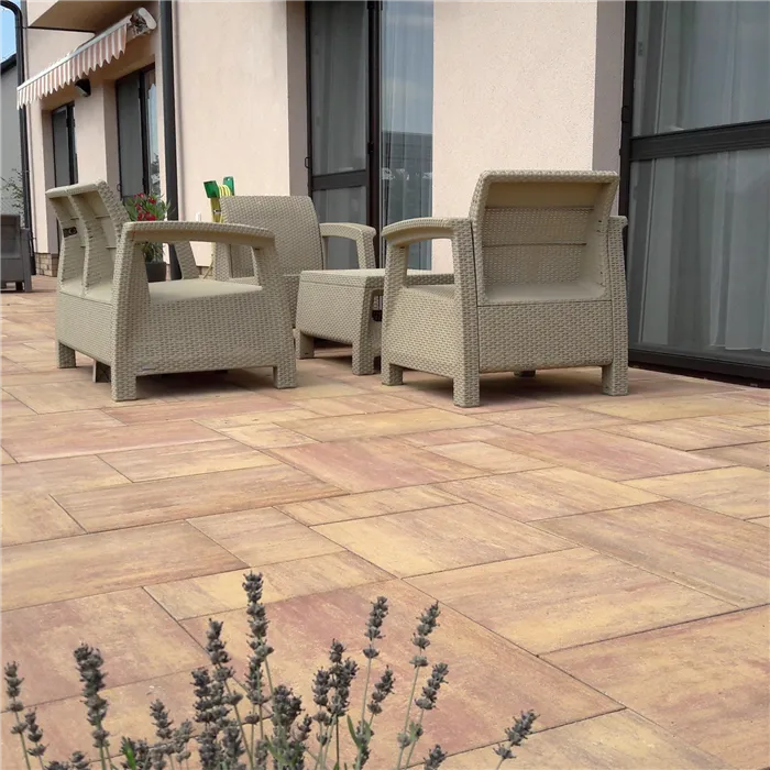 SEMMELROCK CITYTOP Grande kombi protect / dlažba s mikro zkosenou hranou, výška 6 cm - triomix podzim