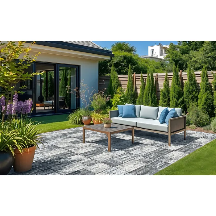 SEMMELROCK CITYTOP XL 6 kombi / dlažba s mikro zkosenou hranou, výška 6 cm - bíloantracitová