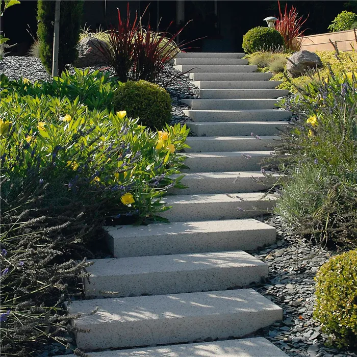 SEMMELROCK LA LINIA / schod 100x35x15 cm, pískovaný ze čtyř stran - granit světlá