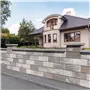 SEMMELROCK RIVAGO / plotový systém - základní kámen 40x20x16 cm, zdicí systém s hladkou pohledovou stranou - šedohnědočerná
