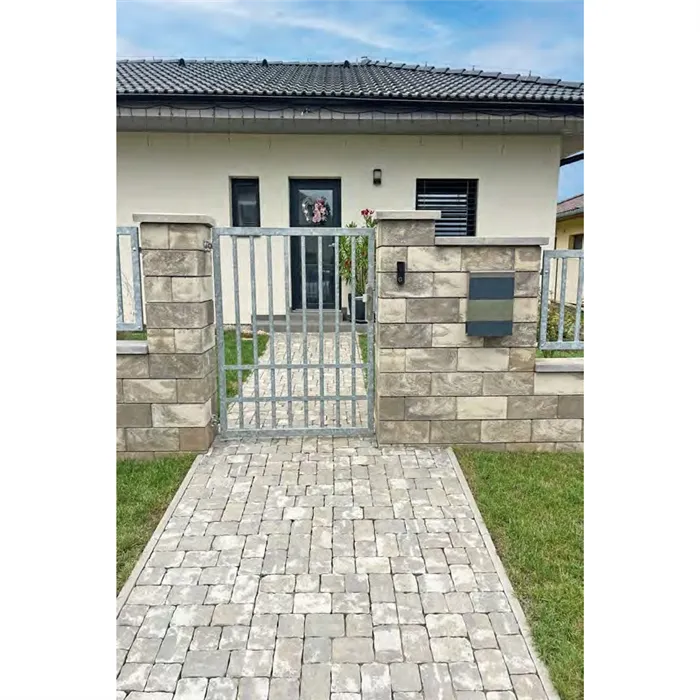 SEMMELROCK RIVAGO / plotový systém - poloviční kámen 20x20x16 cm, zdicí systém s hladkou pohledovou stranou - šedohnědočerná