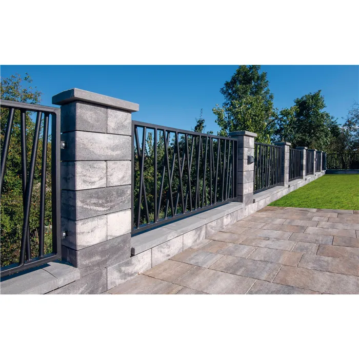 SEMMELROCK RIVAGO / plotový systém - poloviční kámen 20x20x16 cm, zdicí systém s hladkou pohledovou stranou - šedočerná