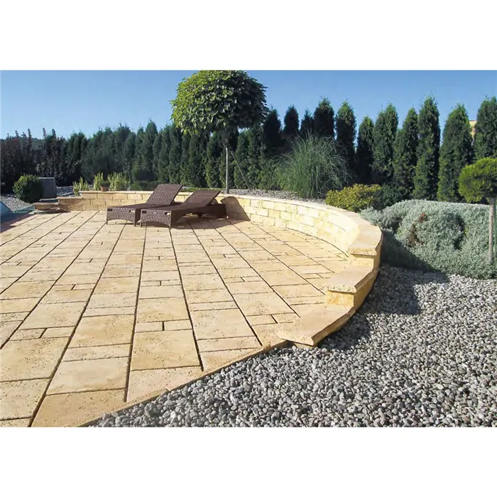 SEMMELROCK BRADSTONE TRAVERO / zeď - poloviční kámen 20x20x15 cm - béžová melírovaná
