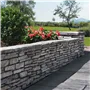 SEMMELROCK BRADSTONE MILLDALE / zeď - krycí deska 47,5x12,5x4 cm - šedá melírovaná