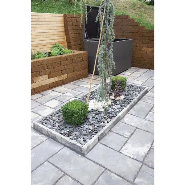 SEMMELROCK BRADSTONE MILLDALE / obrubník 47,5x4x12,5 cm - šedá melírovaná