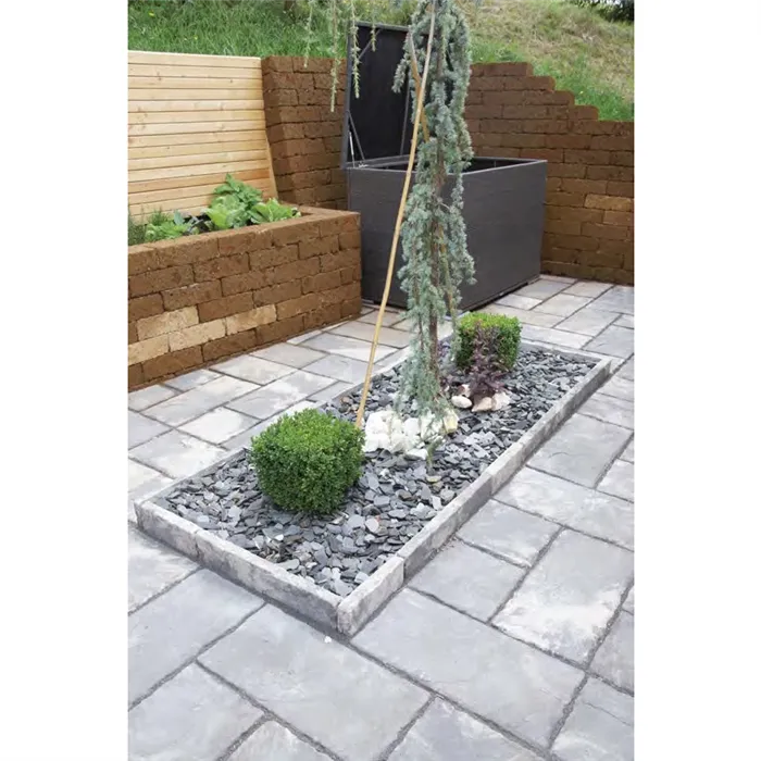 SEMMELROCK BRADSTONE MILLDALE / obrubník 47,5x4x12,5 cm - šedá melírovaná