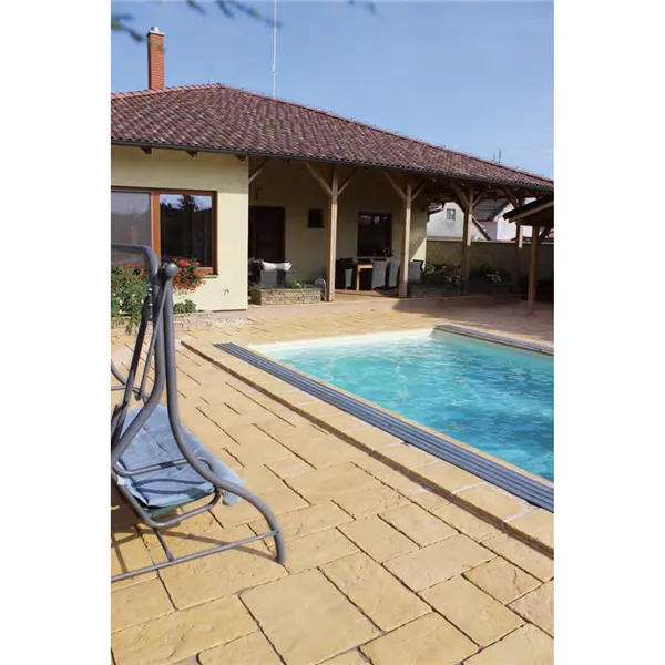 SEMMELROCK BRADSTONE OLD TOWN / bazénový lem - rohový prvek 45x45x4 cm - pískovcová