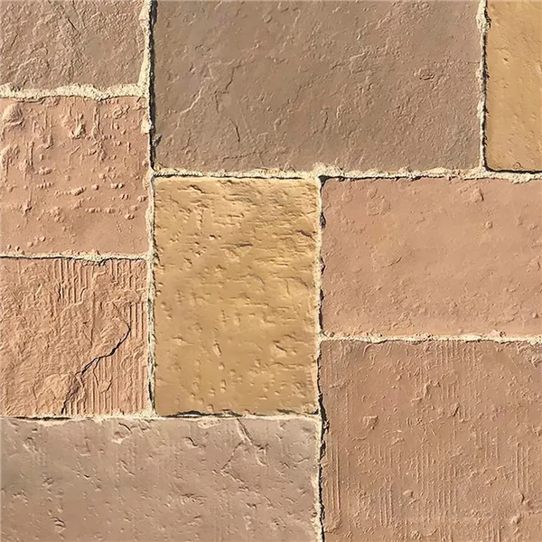 SEMMELROCK BRADSTONE OLD TOWN / dlaždice výška 3,8-4,4 cm, struktura přirozeně zvětralého povrchu, nepravidelné hrany - měděnohnědá