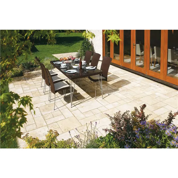 SEMMELROCK BRADSTONE TRAVERO / dlaždice 40x20x3,5 cm, přirozeně strukturovaný povrch, nepravidelné hrany - béžová melírovaná