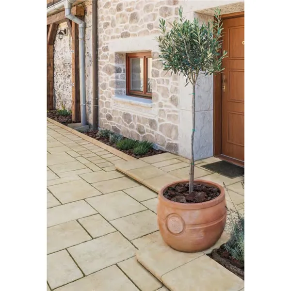 SEMMELROCK BRADSTONE TRAVERO / dlaždice 40x20x3,5 cm, přirozeně strukturovaný povrch, nepravidelné hrany - béžová melírovaná