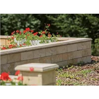 SEMMELROCK BRADSTONE TRAVERO / zeď - sloupková krycí deska 35x35x5 cm - béžová melírovaná