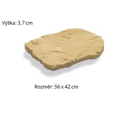 SEMMELROCK BRADSTONE OLD TOWN / nášlapný kámen 56x42x3,7 cm - pískovcová