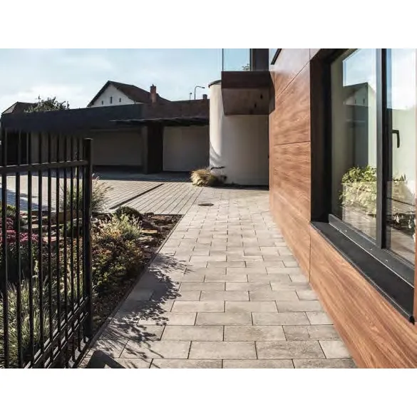 SEMMELROCK UMBRIANO / dlažba 25x25x8 cm, melírovaný povrch, bez zkosení - granit béžová