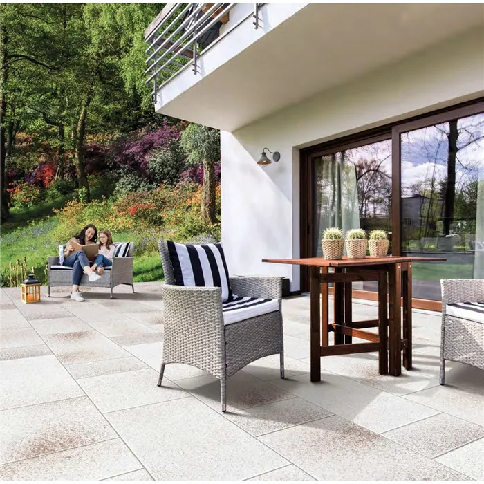 SEMMELROCK UMBRIANO / dlažba 25x25x8 cm, melírovaný povrch, bez zkosení - granit béžová