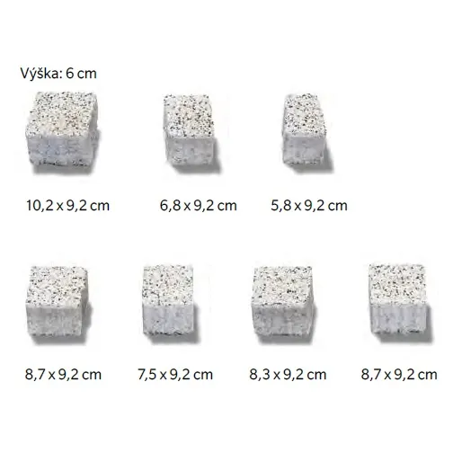 SEMMELROCK NATURO / maloformátová dlažba, výška 6 cm, nepravidelný tvar, jemnozrnný vymývaný povrch - černá