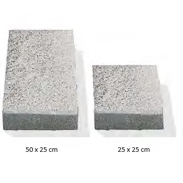 SEMMELROCK UMBRIANO / dlažba 50x25x8 cm, melírovaný povrch, bez zkosení - granit šedobílá