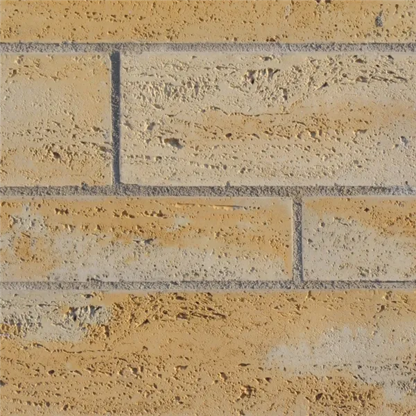 SEMMELROCK BELLAMONTE / plotový systém se vzhledem broušeného travertinu - prodloužený kámen nízký 60x20x10 cm - medová melírovaná