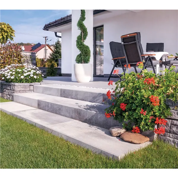 SEMMELROCK CITYTOP / schod 100x40x15 cm, color flow technologie - bíločerná