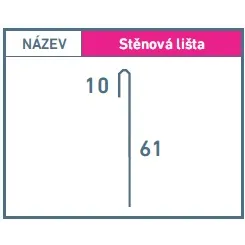 LS Systém / Poplast PVC Stěnová lišta rovná 2 m - 71 mm světle šedá